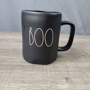 Rae Dunn Artisan Collection Black Ceramic Farmhouse Boo Halloween‎ Mug
